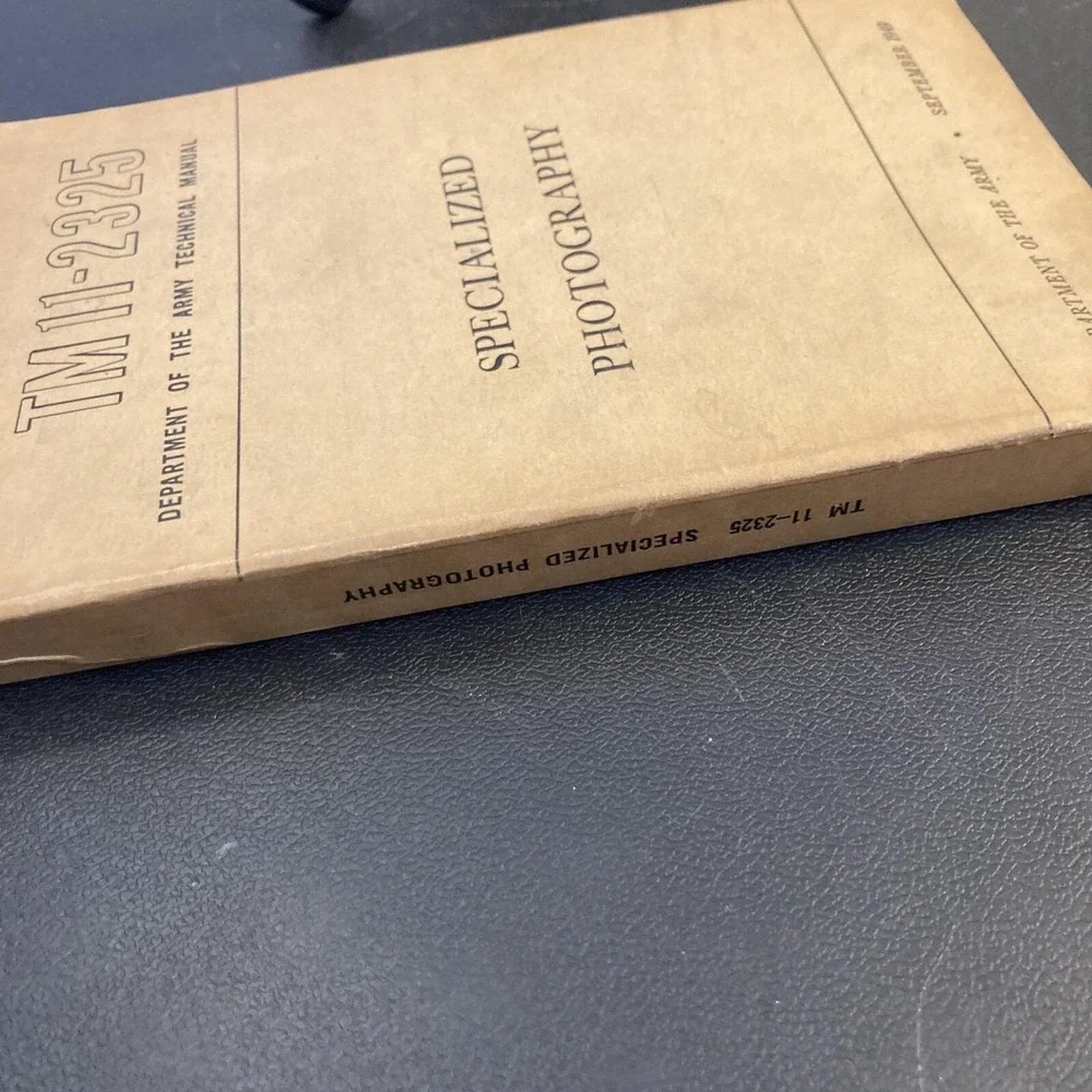 Specialized Photography TM11-2325 Army Manual 1939 Technical Reference Book